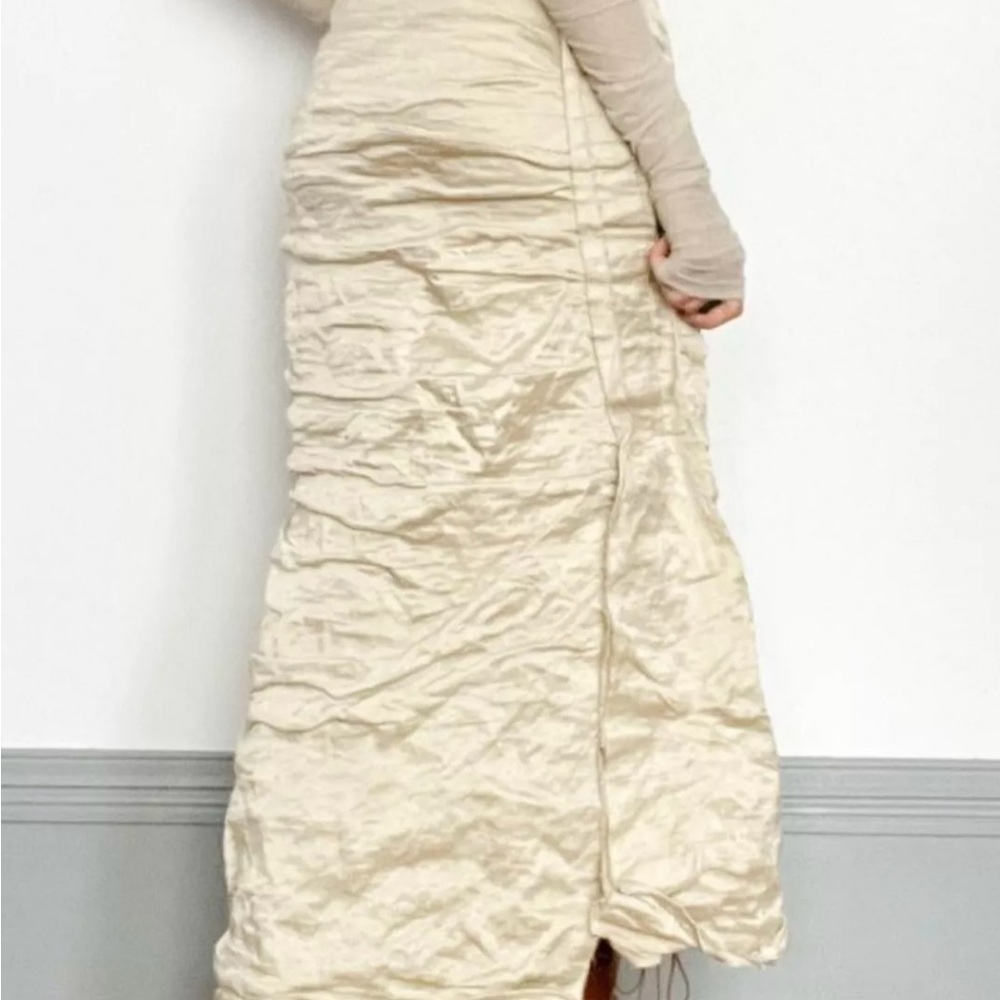 Donna Karan Sz US 4, GB 6 Ecru Silk Skirt - Picture 9 of 16